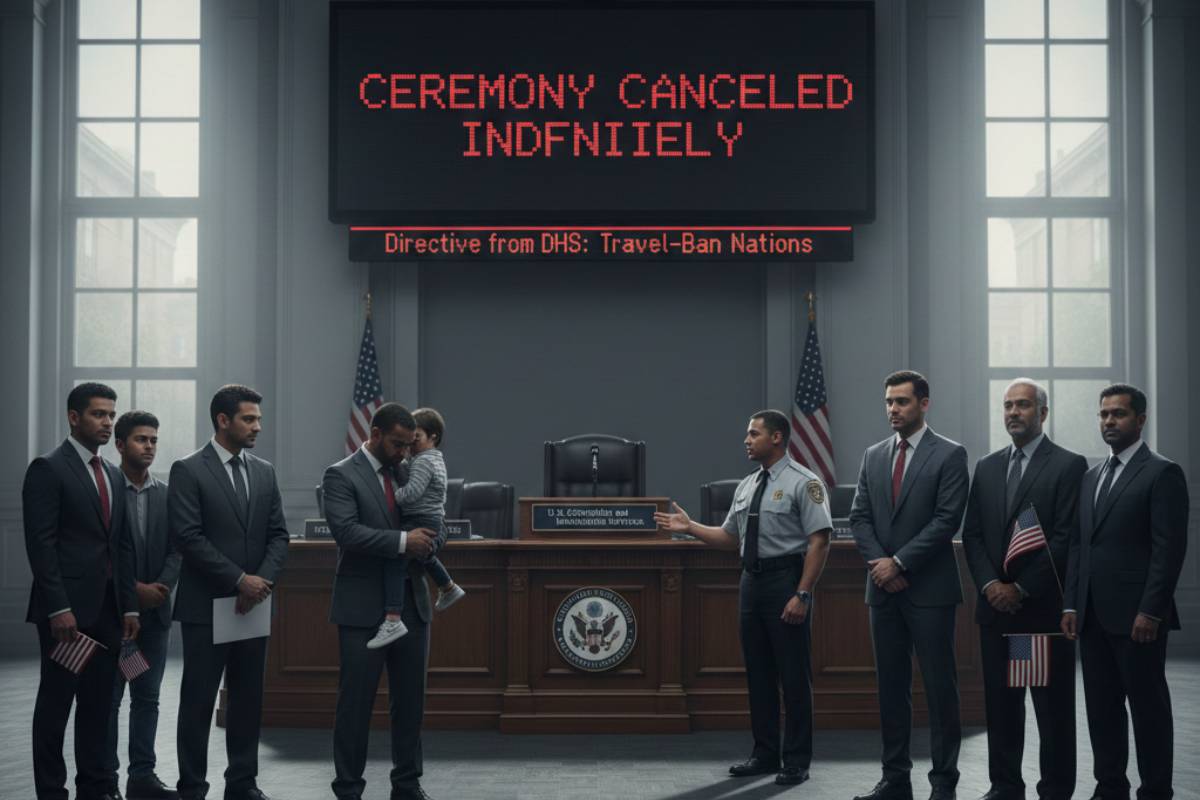 U.S. Halts Citizenship Ceremonies